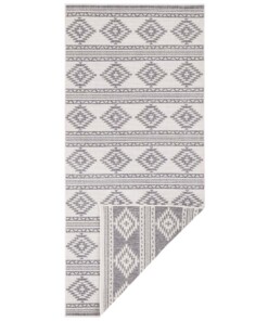 Design binnen & buiten vloerkleed Maple - grijs/crème - overzicht boven, thumbnail