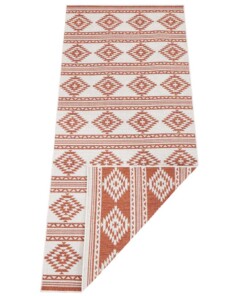 Design binnen & buiten vloerkleed Maple - terracotta/crème - overzicht boven, thumbnail