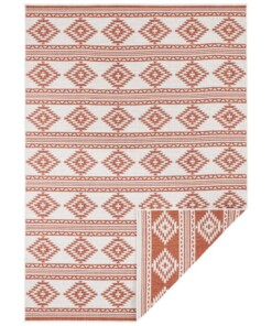 Design binnen & buiten vloerkleed Maple - terracotta/crème - overzicht boven, thumbnail