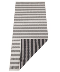 Design binnen & buiten vloerkleed Delilia - zwart/crème - overzicht boven, thumbnail