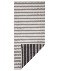 Design binnen & buiten vloerkleed Delilia - zwart/crème - overzicht boven, thumbnail