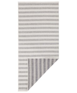 Design binnen & buiten vloerkleed Delilia - grijs/crème - overzicht boven, thumbnail