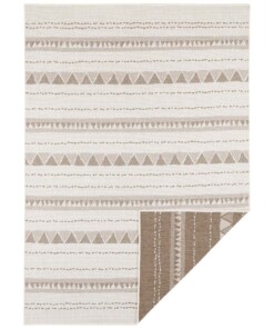 Binnen & buiten vloerkleed Bahama's - bruin/creme - overzicht boven, thumbnail