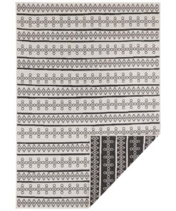 Binnen & buiten vloerkleed Madeira - zwart/creme - overzicht boven, thumbnail Binnen & buiten vloerkleed Madeira - zwart/creme - overzicht boven, thumbnail