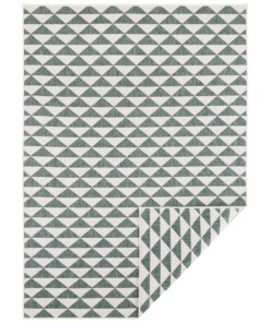 Binnen & buiten vloerkleed ruiten Tahiti - groen/créme - overzicht boven, thumbnail Binnen & buiten vloerkleed ruiten Tahiti - groen/créme - overzicht boven, thumbnail