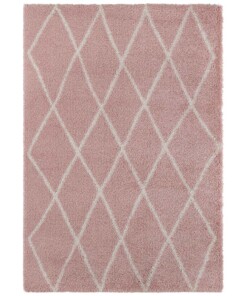Hoogpolig vloerkleed Truth - roze/crème - overzicht boven