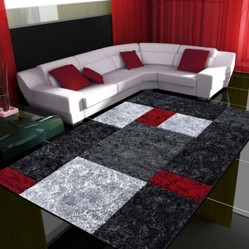 Modern Vloerkleed Hawaii Rood 1330 - sfeer