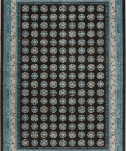 Oosters vloerkleed Attire - antraciet/blauw - overzicht boven, thumbnail Oosters vloerkleed Attire - antraciet/blauw - overzicht boven, thumbnail