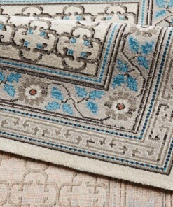 Oosters vloerkleed Kalypso - grijs/blauw - close up vouw, thumbnail Oosters vloerkleed Kalypso - grijs/blauw - close up vouw, thumbnail