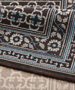 Oosters vloerkleed Kalypso - antraciet/grijs - close up vouw, thumbnail