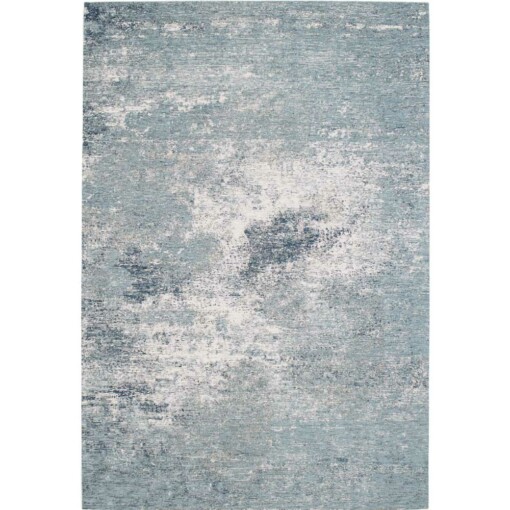 Vintage vloerkleed Grunge Denim Blue - overzicht boven