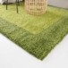 Hoogpolig vloerkleed shaggy Trend lijstmotief - groen - close up hoek, thumbnail