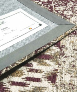 Patchwork vloerkleed Deco Safou - close up materiaal, thumbnail