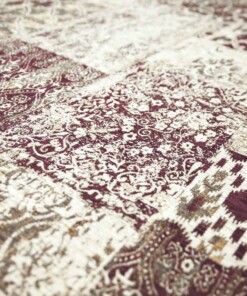 Patchwork vloerkleed Deco Safou - close up materiaal, thumbnail