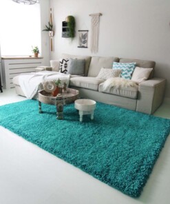 Hoogpolig vloerkleed shaggy Royal 5cm hoogte - turquoise - sfeer, thumbnail Hoogpolig vloerkleed shaggy Royal 5cm hoogte - turquoise - sfeer, thumbnail