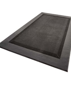 Design vloerkleed Band - grijs - overzicht schuin, thumbnail