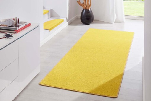 Moderne effen loper Fancy - geel - sfeer