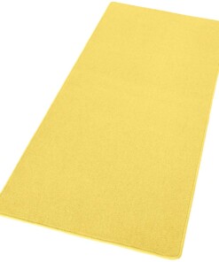 Moderne effen loper Fancy - geel - overzicht schuin, thumbnail