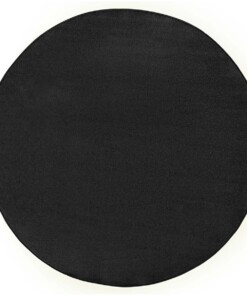 Modern effen vloerkleed rond Fancy - zwart - overzicht boven, thumbnail Modern effen vloerkleed rond Fancy - zwart - overzicht boven, thumbnail