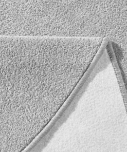 Modern effen vloerkleed rond Fancy - lichtgrijs - close up, thumbnail