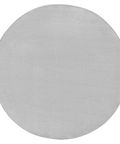 Modern effen vloerkleed rond Fancy - lichtgrijs - overzicht boven, thumbnail