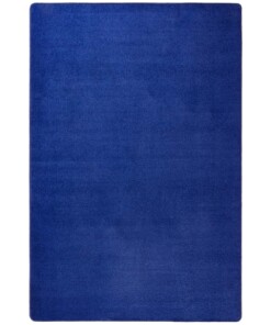 Modern effen vloerkleed Fancy - blauw - overzicht schuin