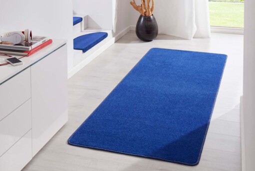 Moderne effen loper Fancy - blauw - sfeer