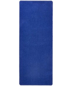 Moderne effen loper Fancy - blauw - overzicht schuin