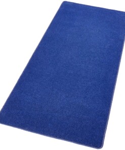 Moderne effen loper Fancy - blauw - overzicht schuin, thumbnail