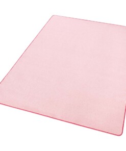 Modern effen vloerkleed Fancy - lichtroze - overzicht schuin, thumbnail