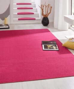 Modern effen vloerkleed Fancy - roze - sfeer