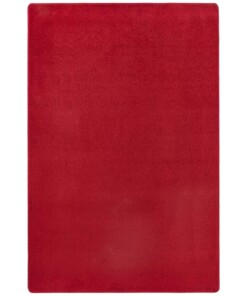 Modern effen vloerkleed Fancy - rood - overzicht schuin