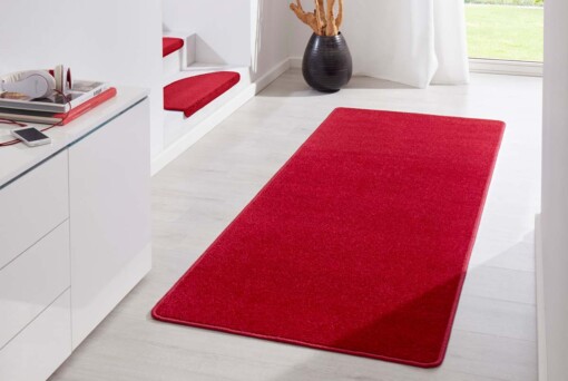 Moderne effen loper Fancy - rood - sfeer