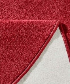 Modern effen vloerkleed rond Fancy - rood - close up, thumbnail Modern effen vloerkleed rond Fancy - rood - close up, thumbnail