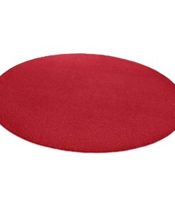 Modern effen vloerkleed rond Fancy - rood - overzicht schuin, thumbnail Modern effen vloerkleed rond Fancy - rood - overzicht schuin, thumbnail