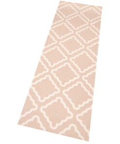 Vloerkleed vinyl ruiten Amy - apricot - overzicht schuin, thumbnail