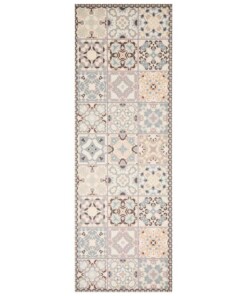 Vloerkleed vinyl Zoe - lichtblauw/crème - overzicht boven, thumbnail Vloerkleed vinyl Zoe - lichtblauw/crème - overzicht boven, thumbnail