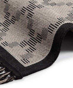 Vlakweef vloerkleed Sisal-Optiek Nature - beige/zwart - close up, thumbnail