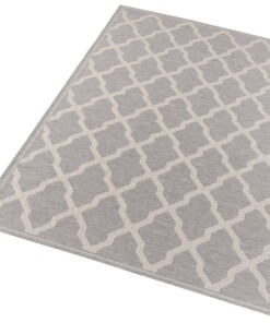 Vlakweef vloerkleed Macrame-Optiek Heaven - grijs - overzicht schuin, thumbnail
