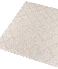 Vlakweef vloerkleed Macrame-Optiek Heaven - crème - overzicht schuin, thumbnail