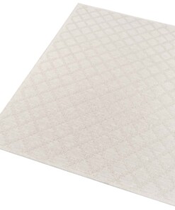 Scandinavisch vloerkleed Dawn - crème - overzicht schuin, thumbnail