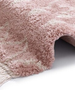 Hoogpolig vloerkleed Calla - roze/crème - close up, thumbnail Hoogpolig vloerkleed Calla - roze/crème - close up, thumbnail