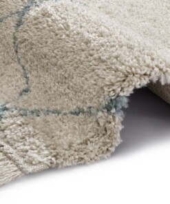 Hoogpolig Vloerkleed Primerose - crème/blauw - close up, thumbnail