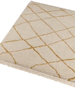 Hoogpolig Vloerkleed Primerose - crème/goud - overzicht schuin, thumbnail Hoogpolig Vloerkleed Primerose - crème/goud - overzicht schuin, thumbnail