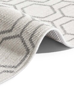 Modern vloerkleed Novalie - crème/grijs - close up, thumbnail