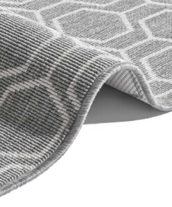 Modern vloerkleed Novalie - grijs/creme - close up, thumbnail