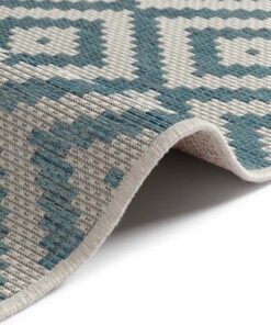 Scandinavisch buitenkleed Summer - blauw - close up