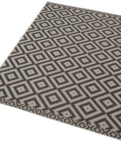 Scandinavisch buitenkleed Summer - zwart - overzicht schuin, thumbnail