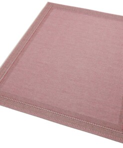 Binnen & Buiten vloerkleed vlakweef Ocean - roze - overzicht schuin, thumbnail