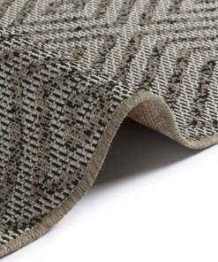 Scandinavisch buitenkleed Sea - zwart/taupe - close up, thumbnail